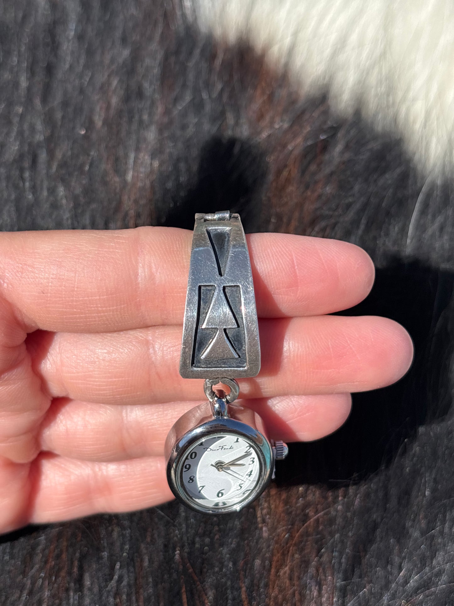 Vintage Native American, Handmade, Sterling Silver Watch