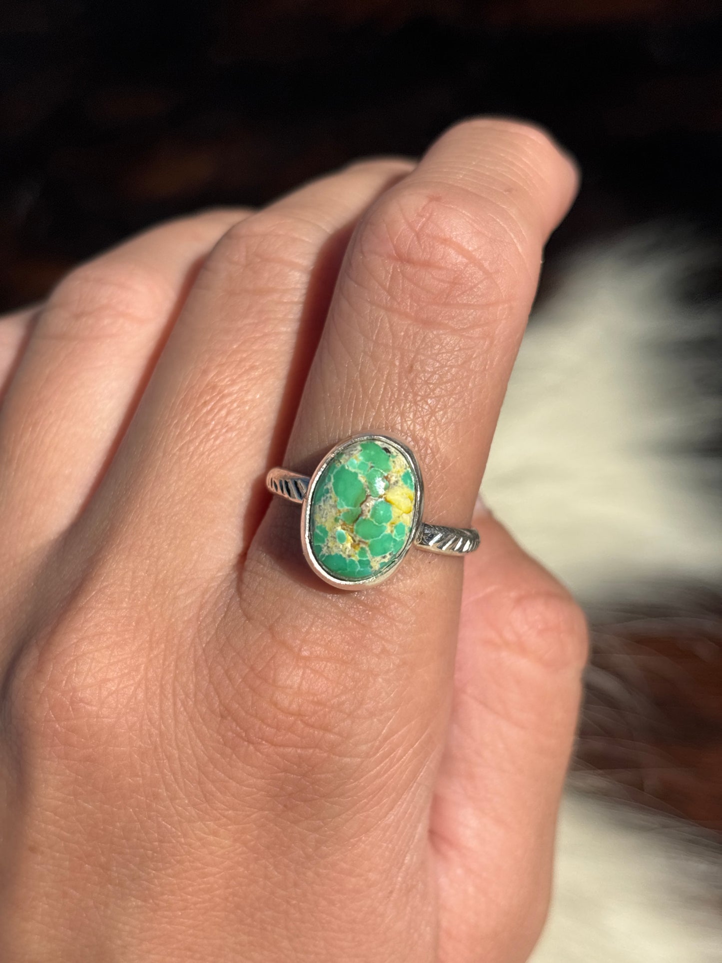Native American, Hand-Made, Sierra Bella Turquoise & Sterling Silver Ring