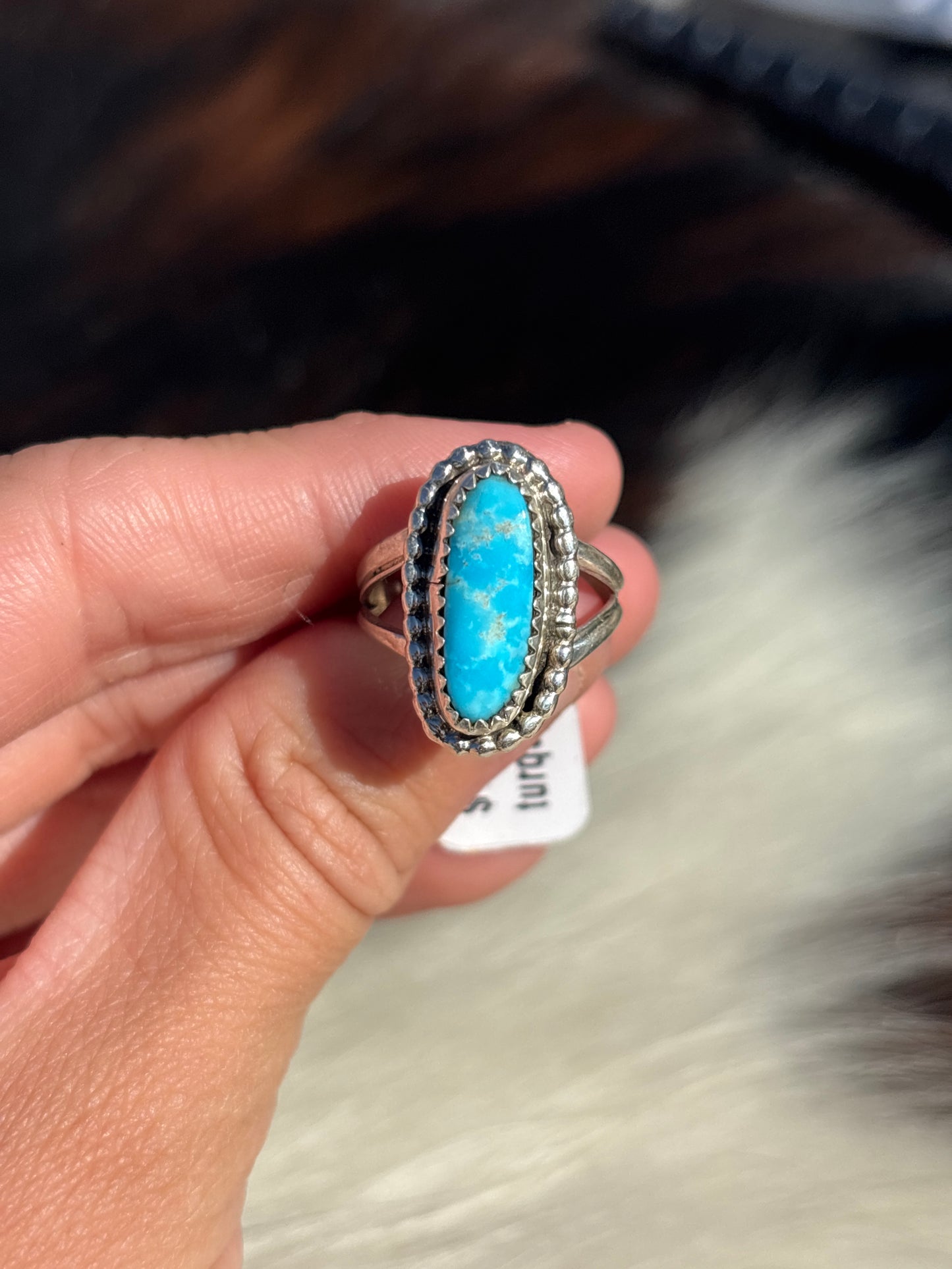 Native American, Hand-Made, Turquoise & Sterling Silver Ring