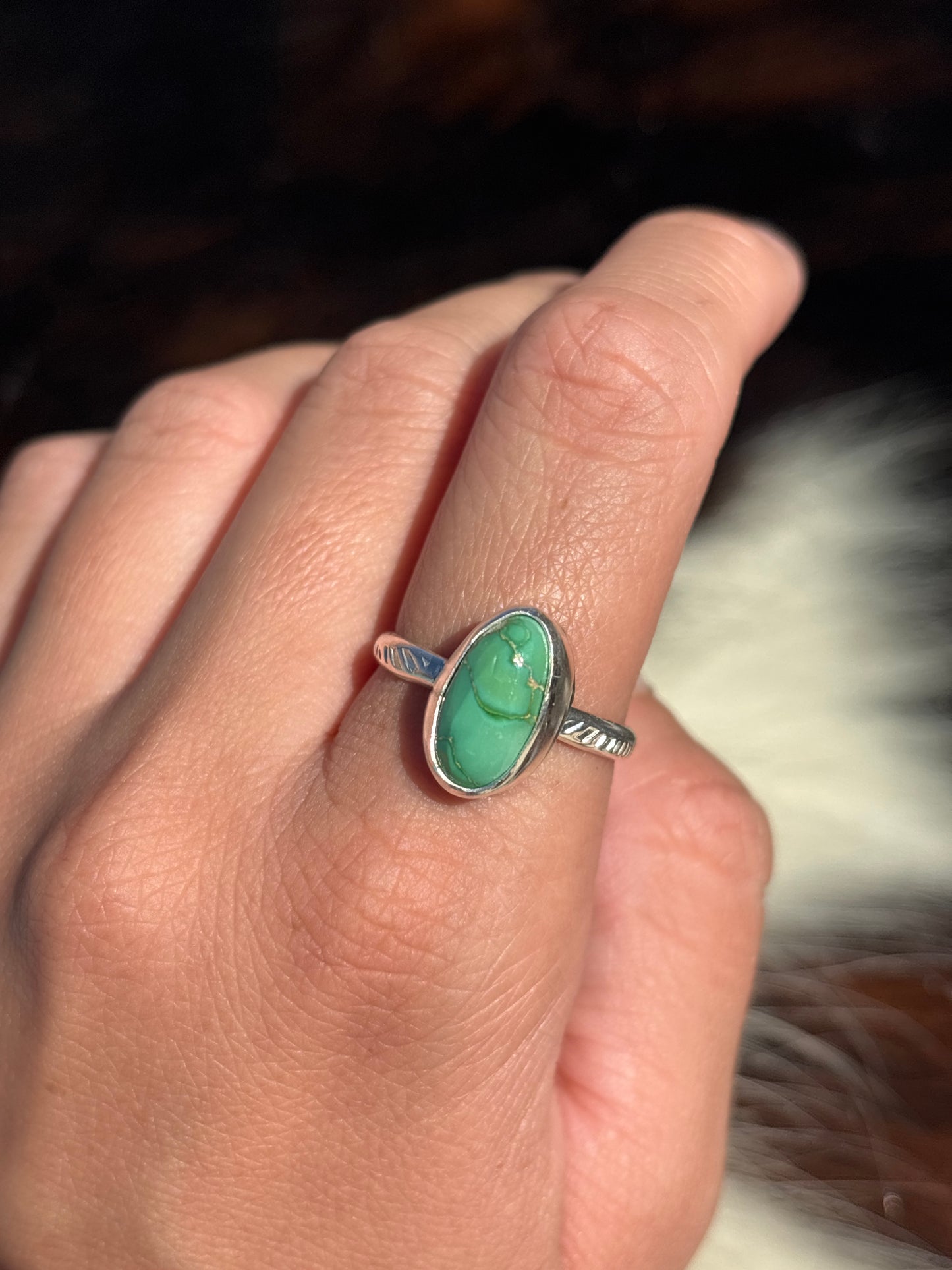 Native American, Hand-Made, Sierra Bella Turquoise & Sterling Silver Ring