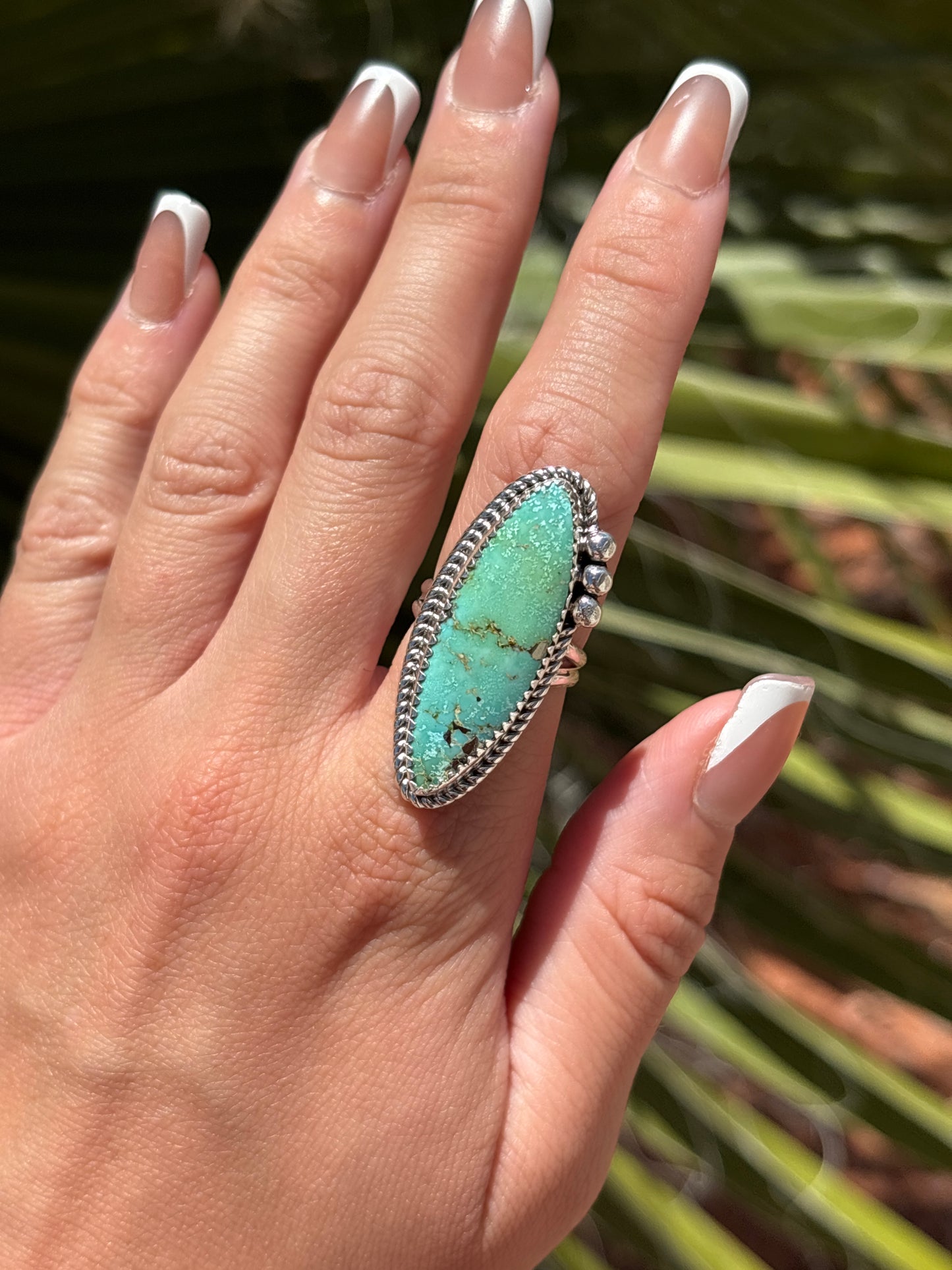 Native American, Hand-Made, Turquoise & Sterling Silver Ring