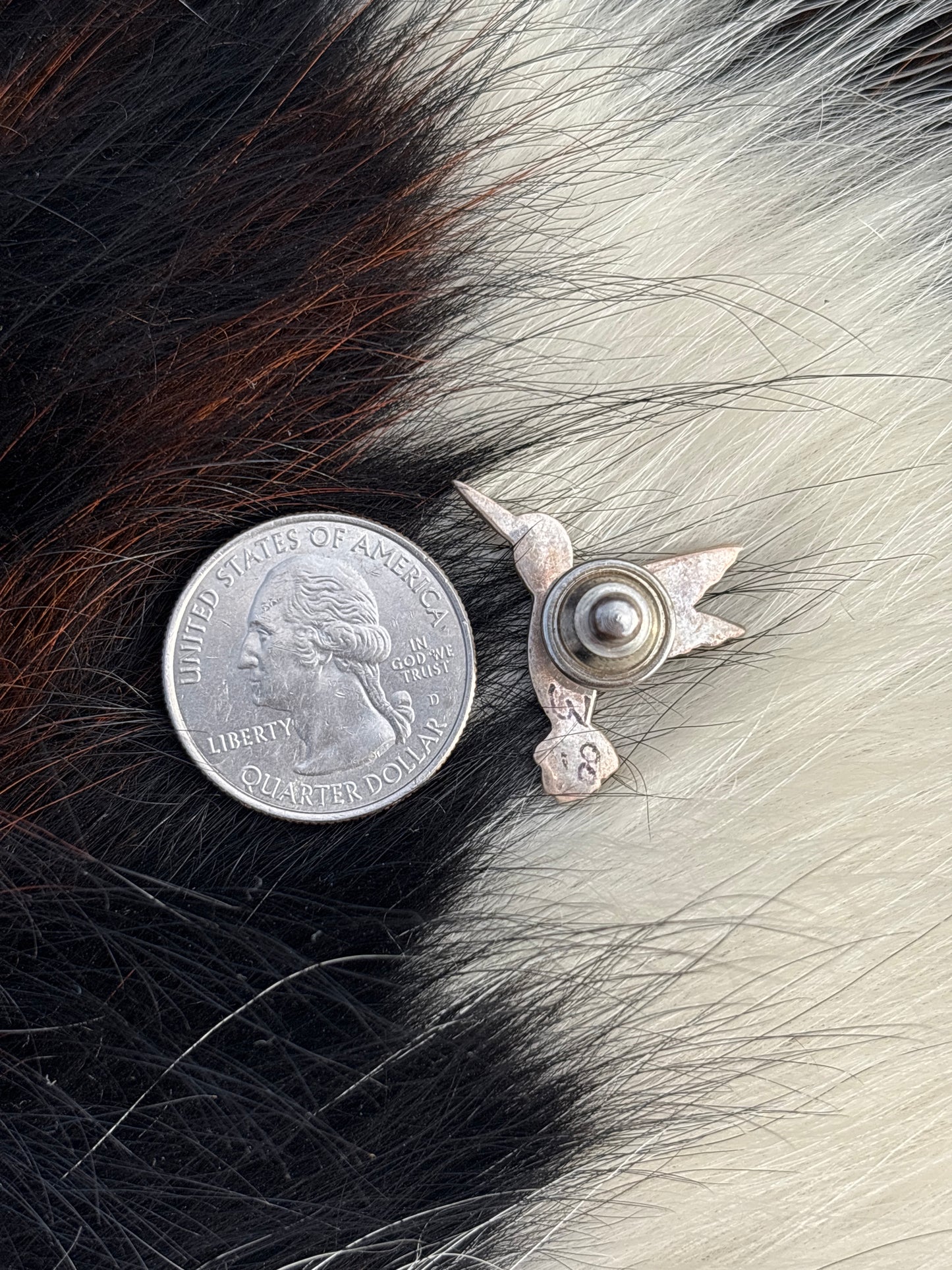 Vintage Native American, Hand-Made, & Sterling Silver Pin