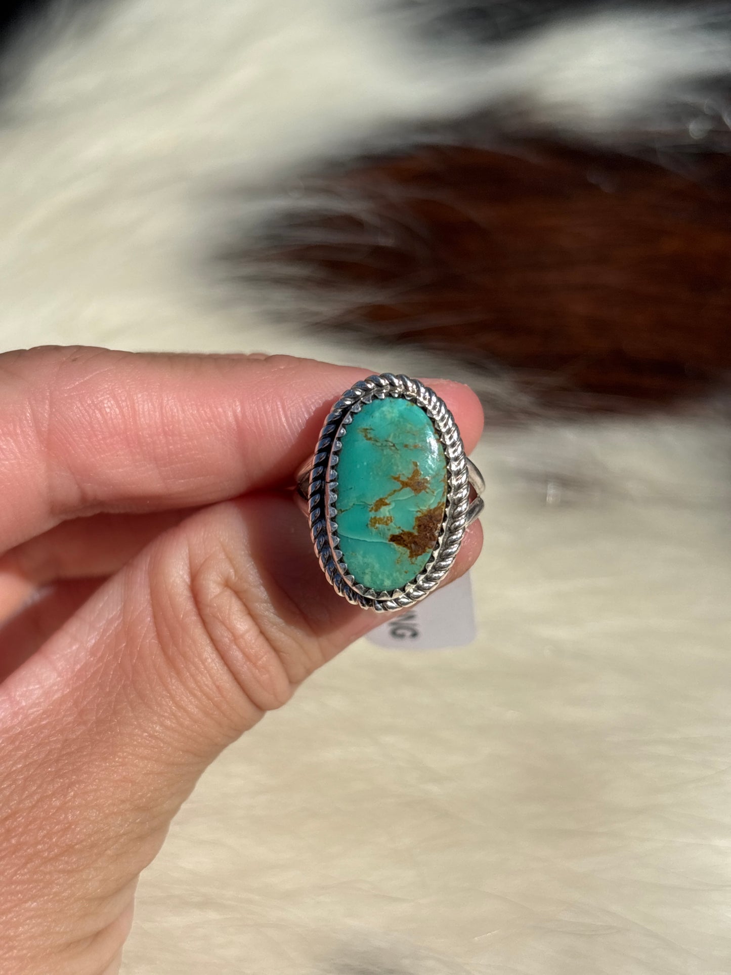 Native American, Hand-Made, Turquoise & Sterling Silver Ring