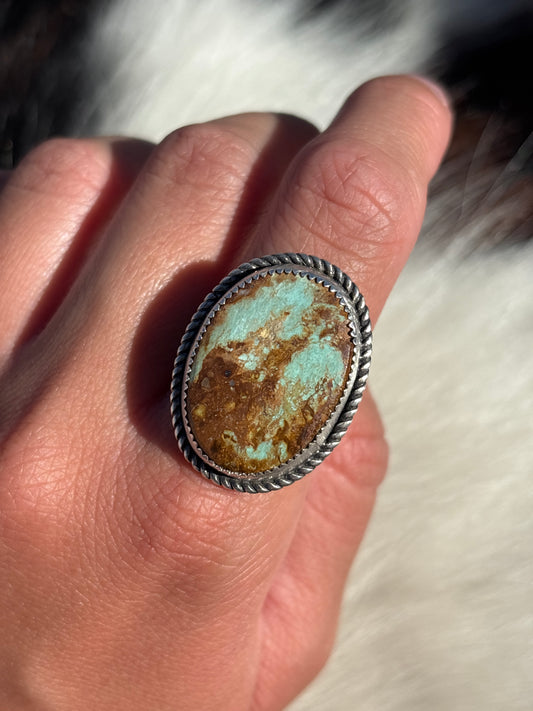 Native American, Hand-Made, Turquoise & Sterling Silver Ring