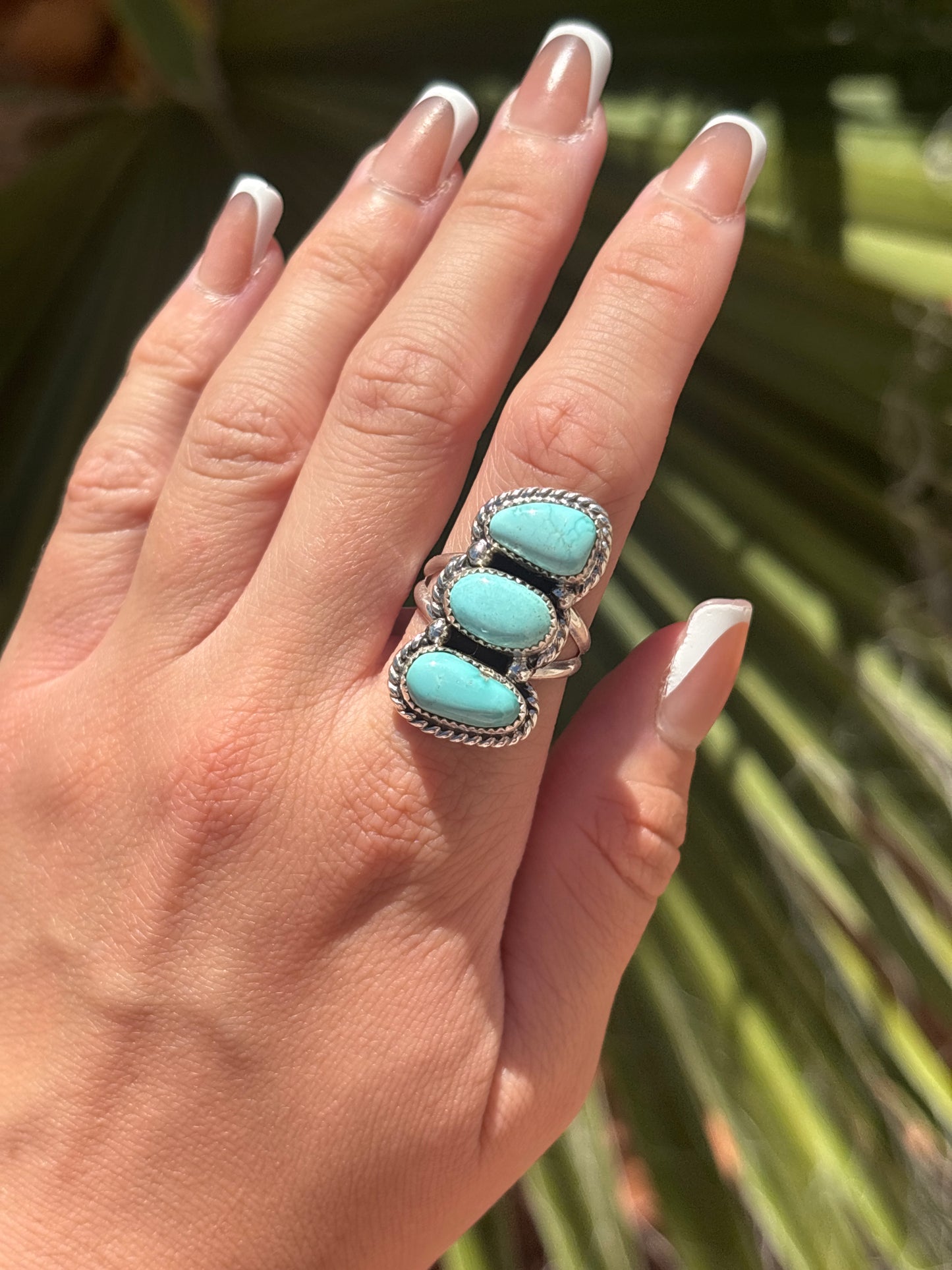 Native American, Hand-Made, Turquoise & Sterling Silver Ring