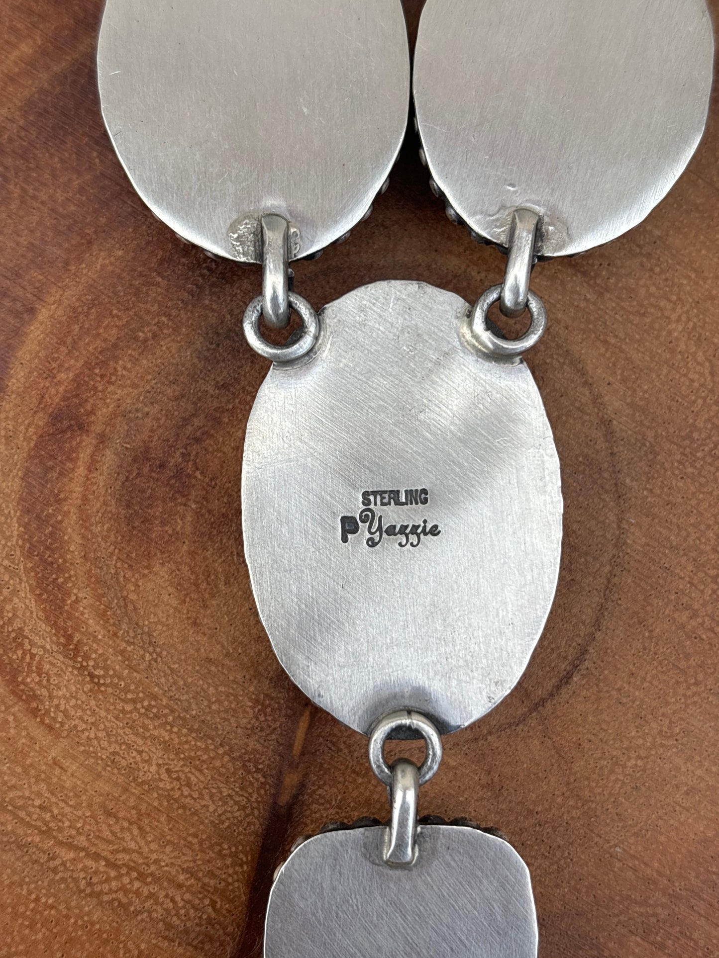 Native American, Hand-Made, Royston Turquoise & Sterling Silver Necklace and Earrings set