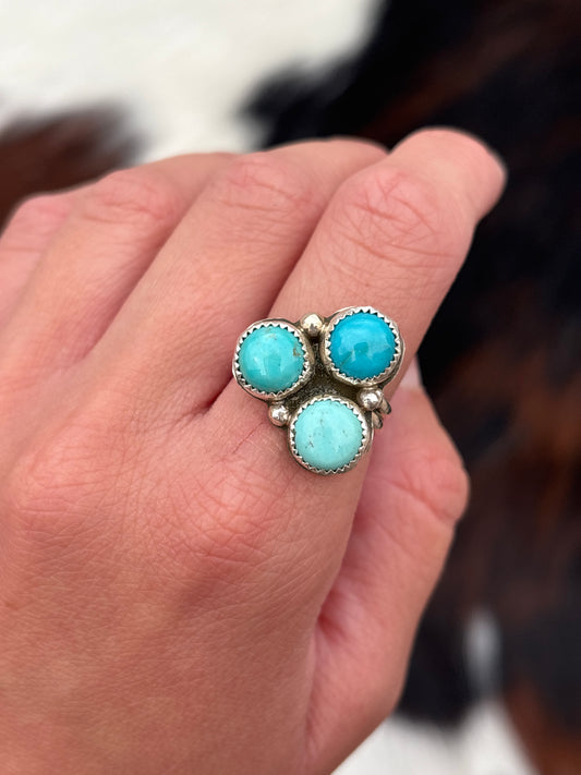 Native American, Hand-Made, Turquoise & Sterling Silver Ring