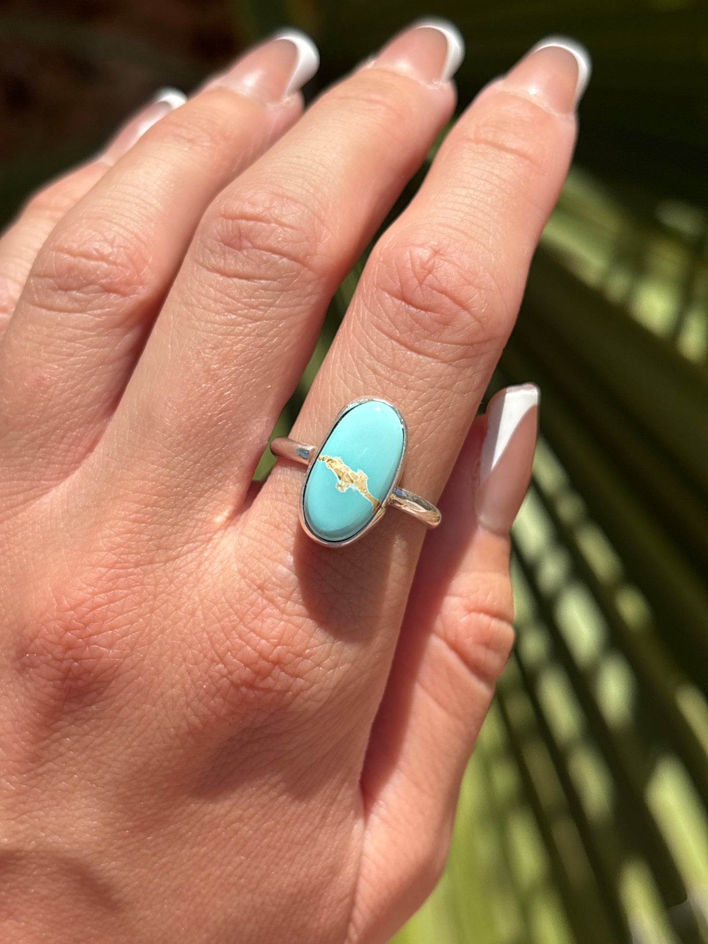 Native American, Hand-Made, Royston Turquoise & Sterling Silver Ring