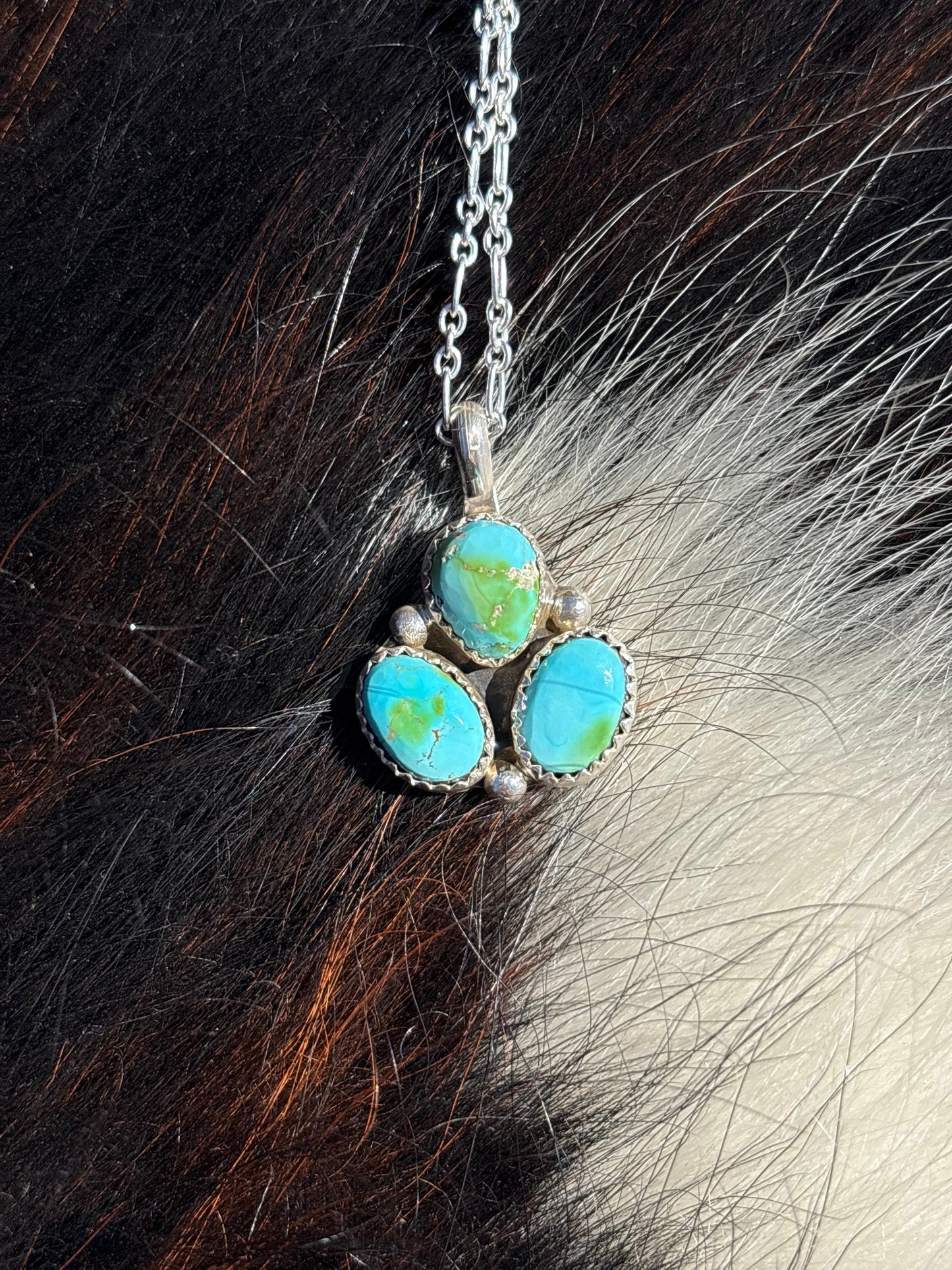 Native American, Hand-Made, Sierra Bella Turquoise & Sterling Silver Necklace