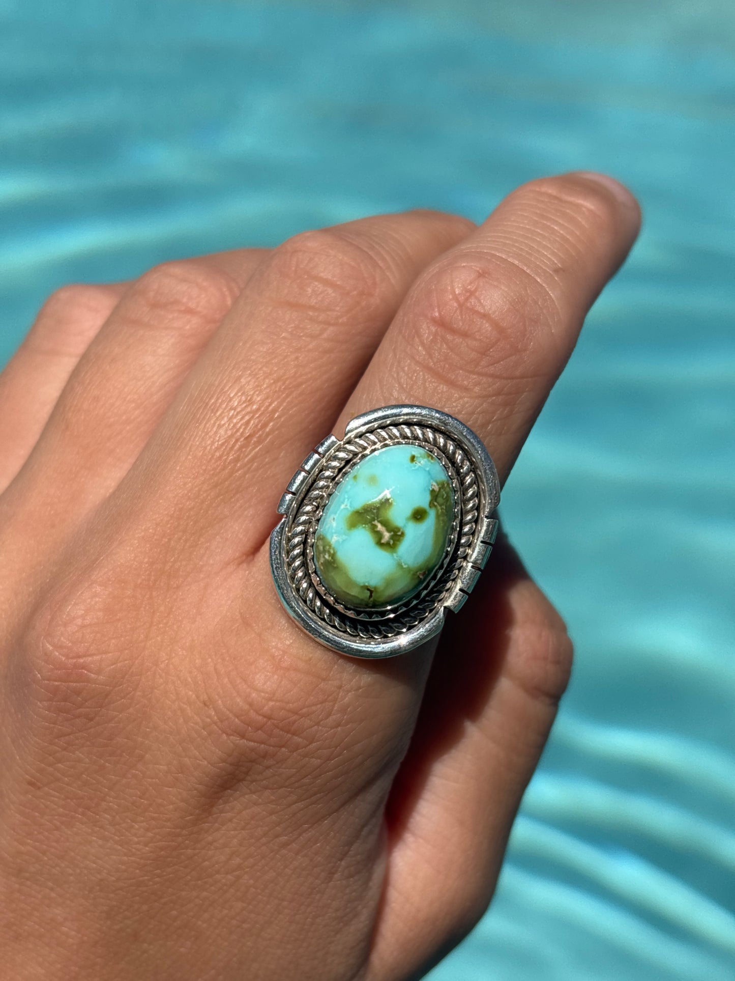 Native American, Hand-Made, Sierra Bella Turquoise & Sterling Silver Ring