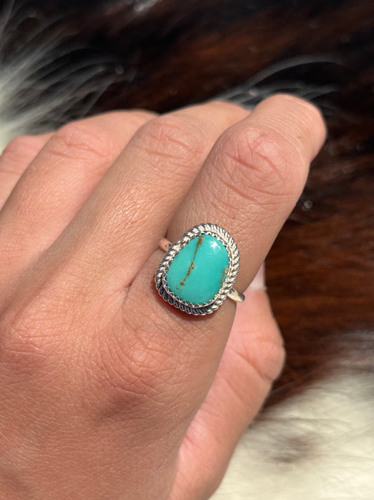 Native American, Hand-Made, Turquoise & Sterling Silver Ring
