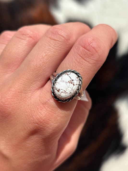 Native American, Hand-Made, Wild Horse & Sterling Silver Ring