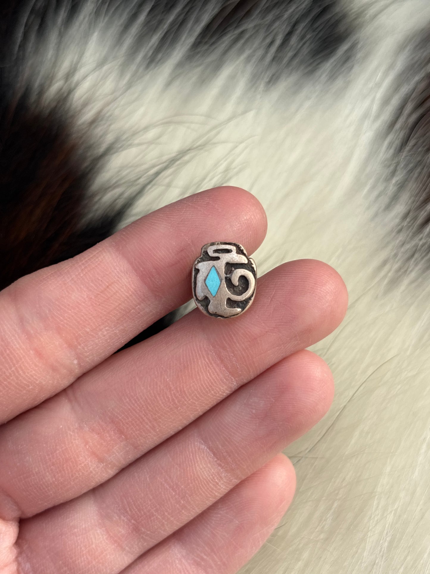 Vintage Native American, Hand-Made, & Sterling Silver Pin