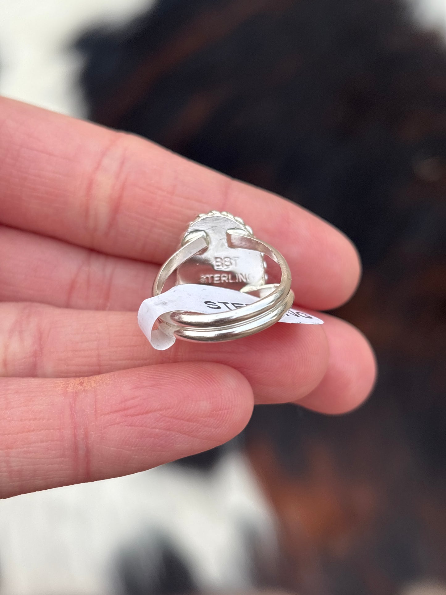 Native American, Hand-Made, Turquoise & Sterling Silver Ring
