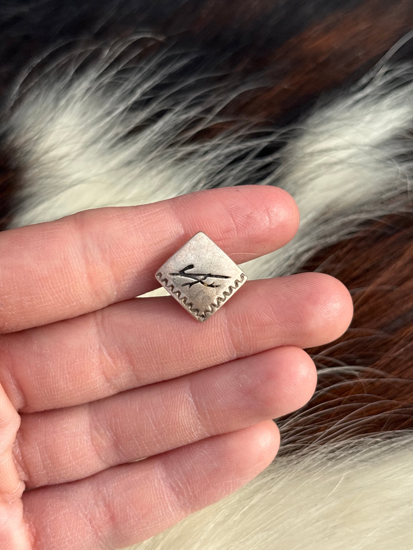 Vintage Native American, Hand-Made, & Sterling Silver Pin
