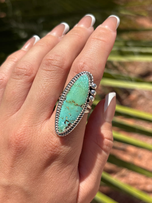 Native American, Hand-Made, Turquoise & Sterling Silver Ring