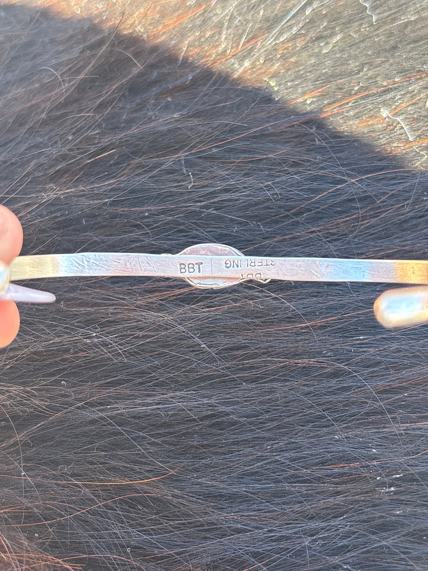 Native American, Handmade, Turquoise & Sterling Silver Cuff