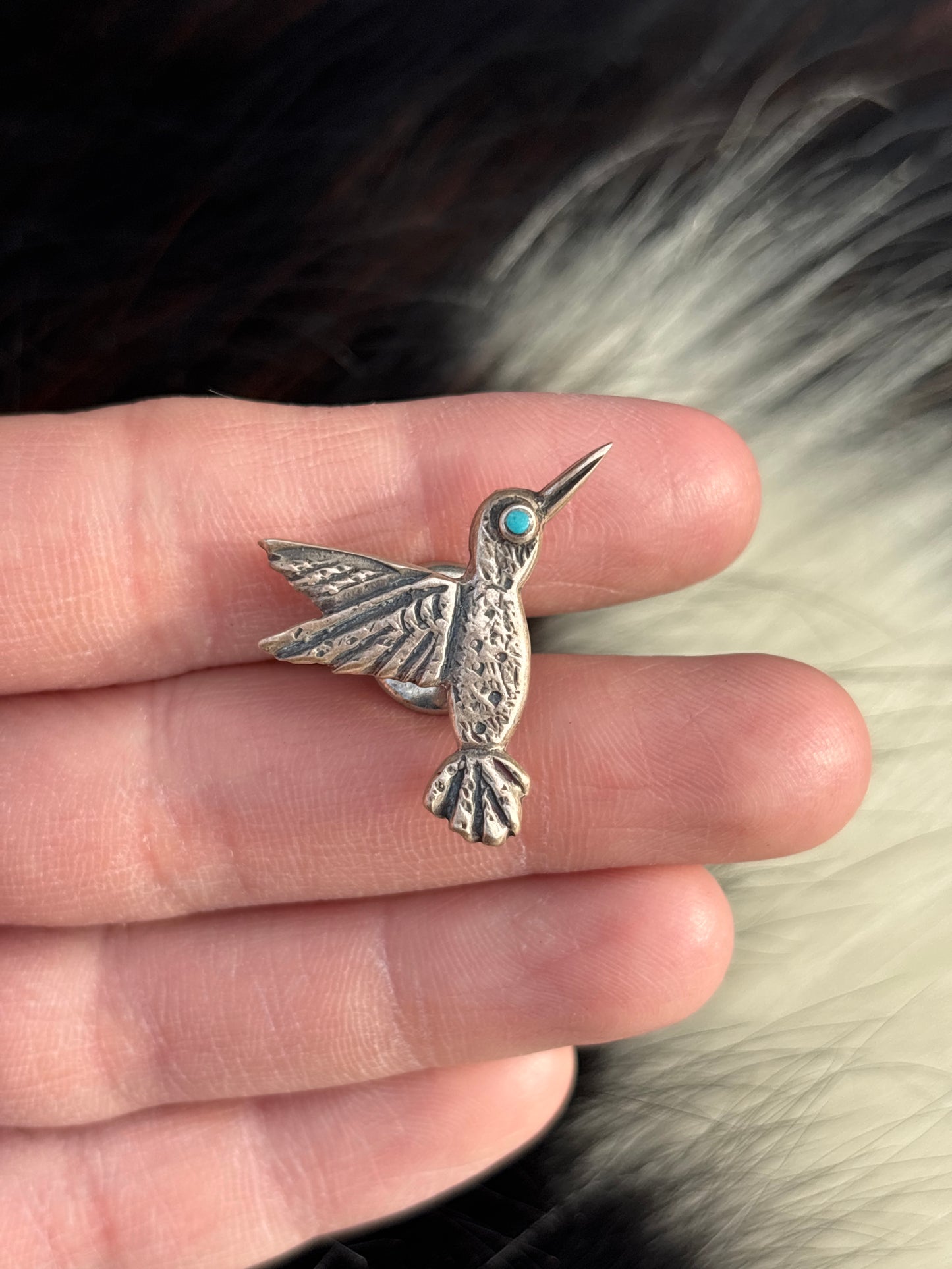 Vintage Native American, Hand-Made, & Sterling Silver Pin