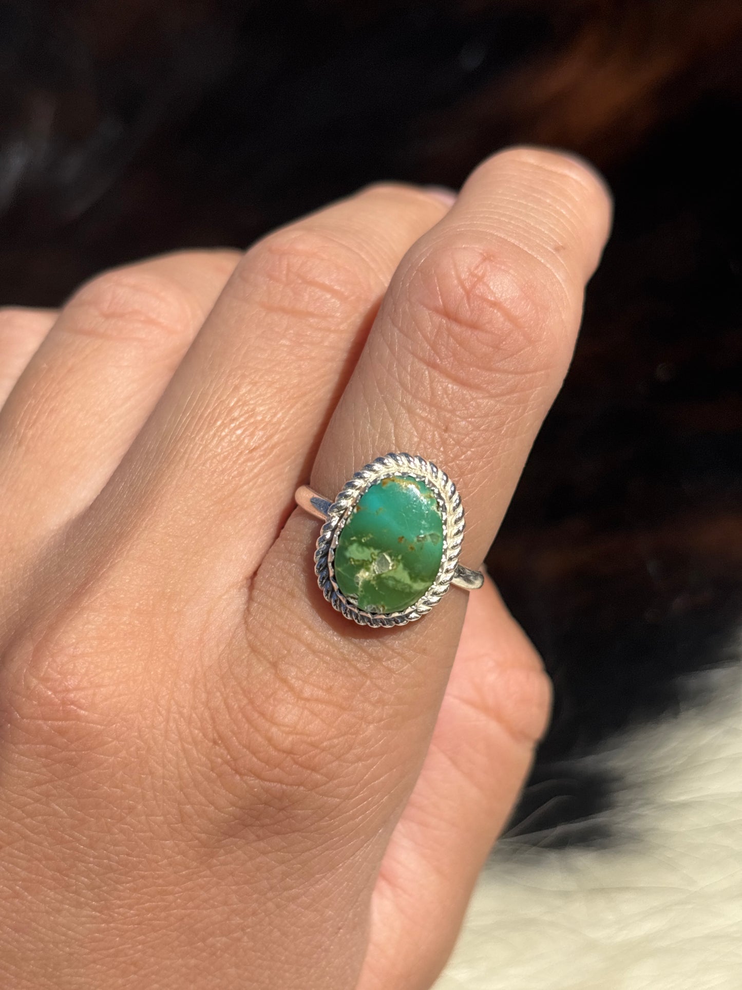 Native American, Hand-Made, Turquoise & Sterling Silver Ring