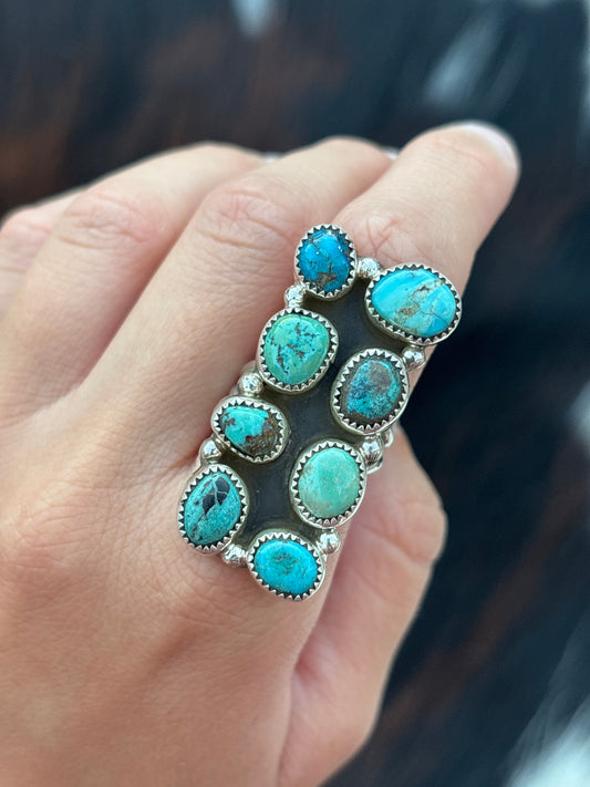 Native American, Hand-Made, Turquoise & Sterling Silver Ring