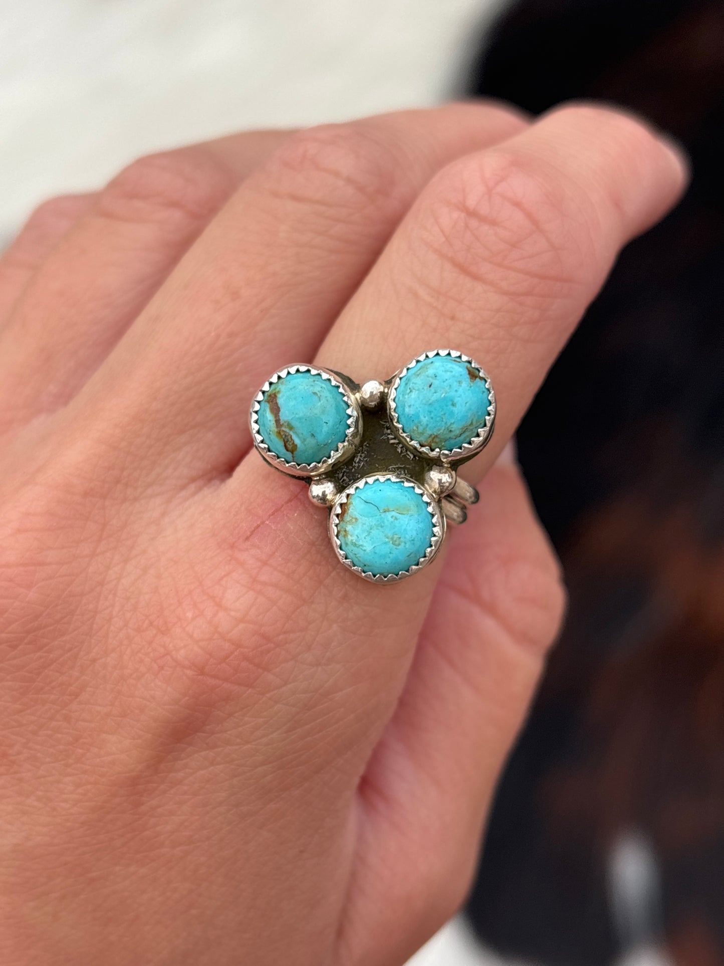 Native American, Hand-Made, Turquoise & Sterling Silver Ring