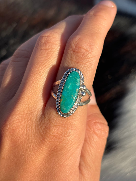Native American, Hand-Made, Turquoise & Sterling Silver Ring
