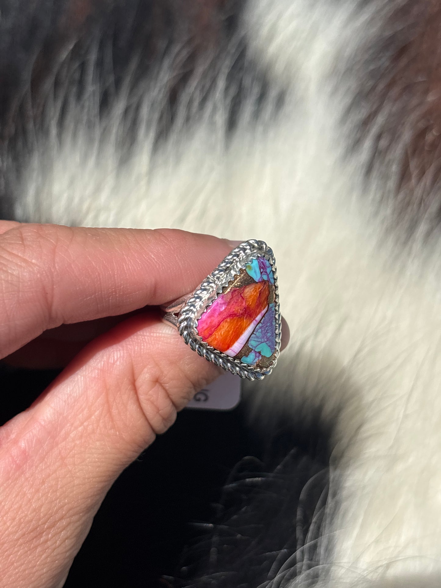 Native American, Hand-Made, Mojave & Sterling Silver Ring