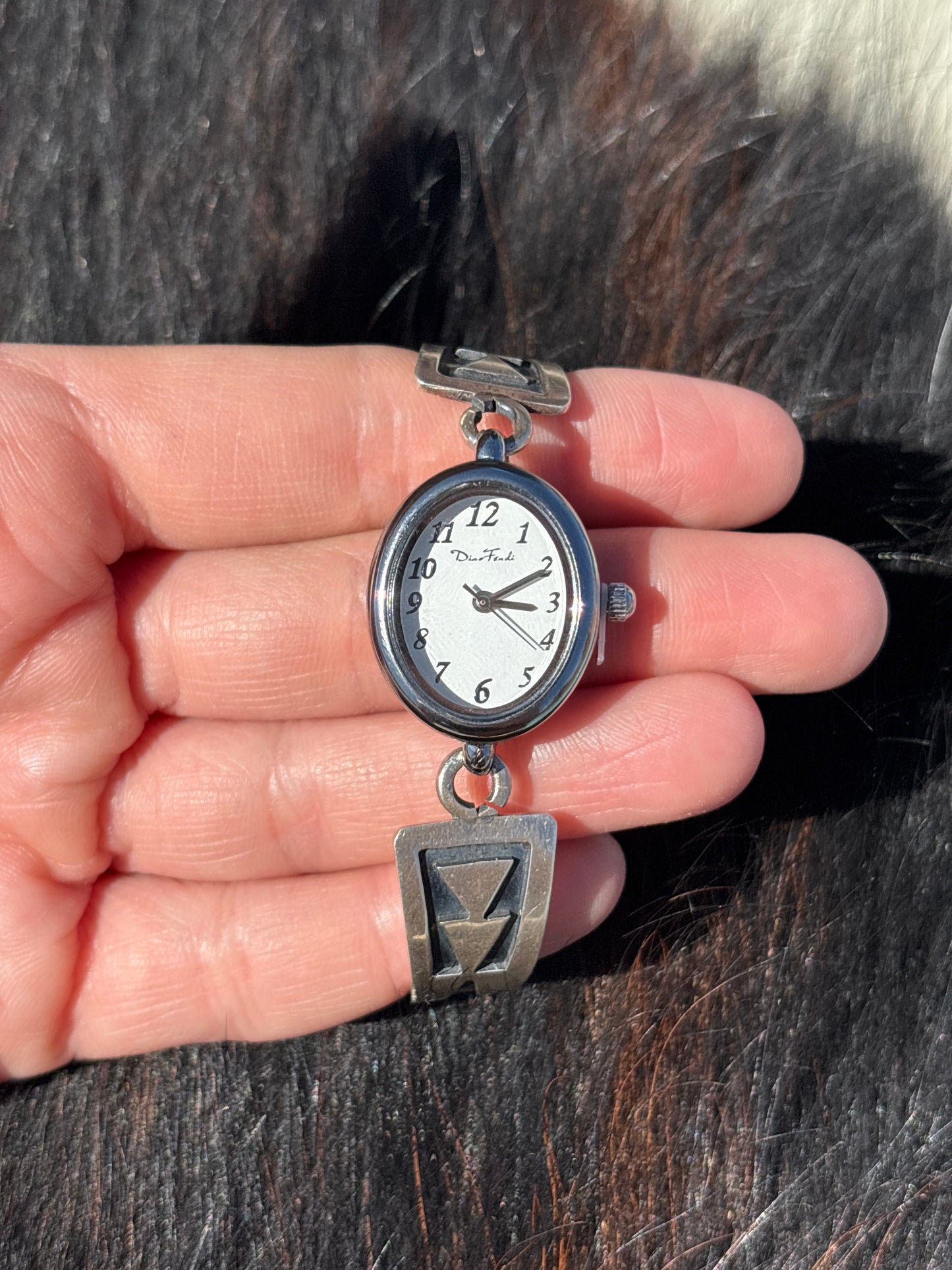 Vintage Native American, Handmade, Sterling Silver Watch