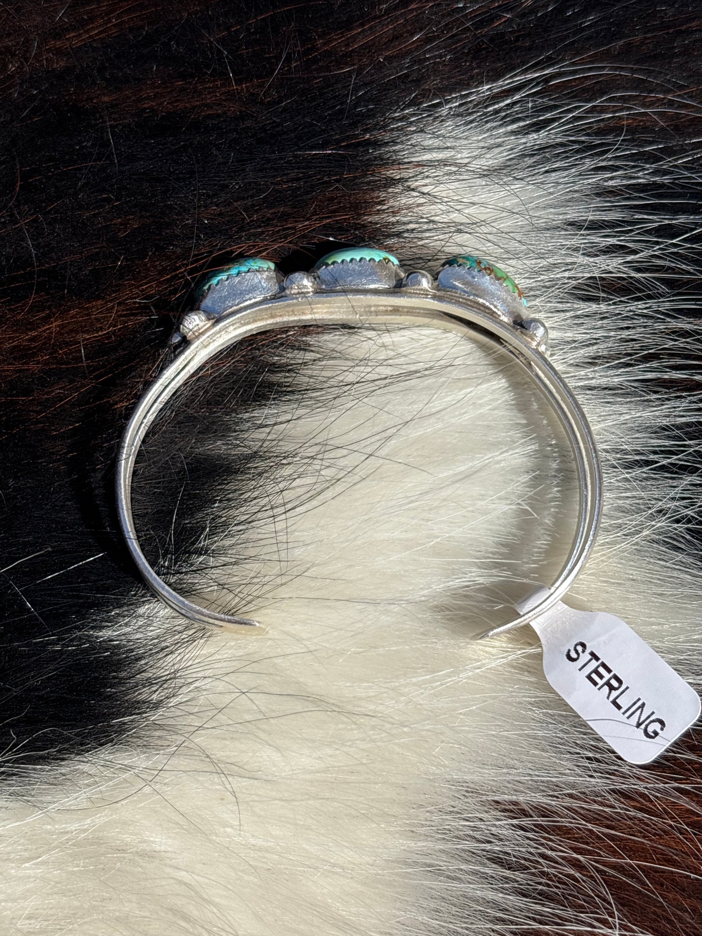 Native American, Handmade, Sierra Bella Turquoise & Sterling Silver Cuff