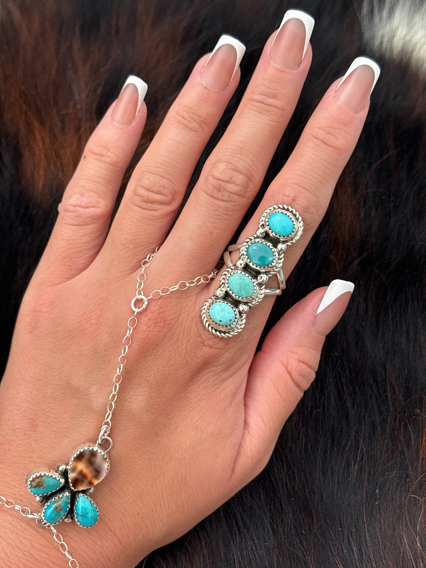 Native American, Hand-Made, Turquoise & Sterling Silver Ring