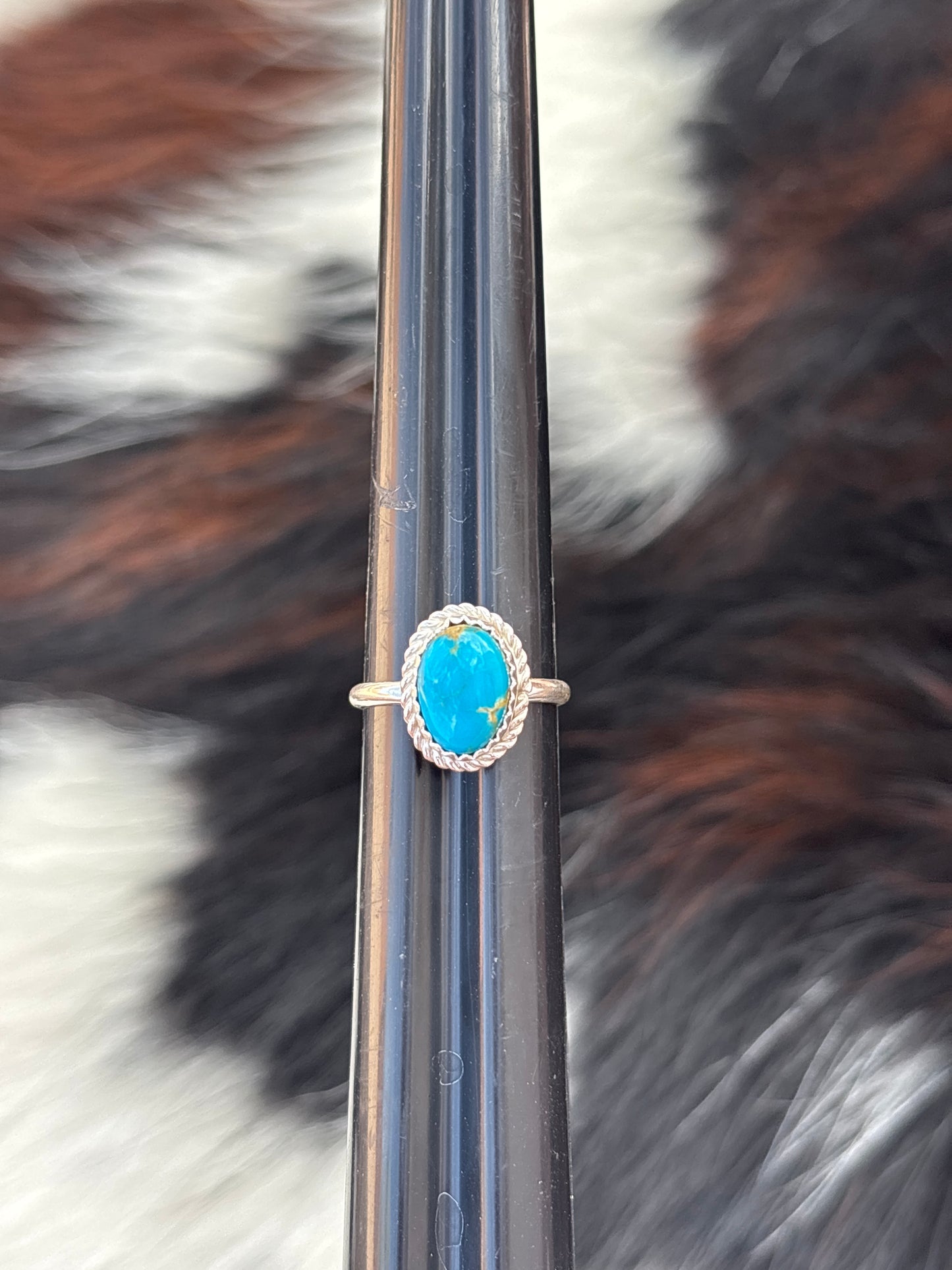 Native American, Hand-Made, Turquoise & Sterling Silver Ring