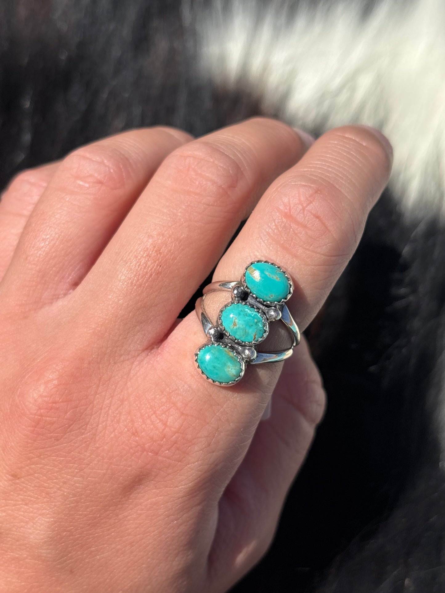 Native American, Hand-Made, Turquoise & Sterling Silver Ring