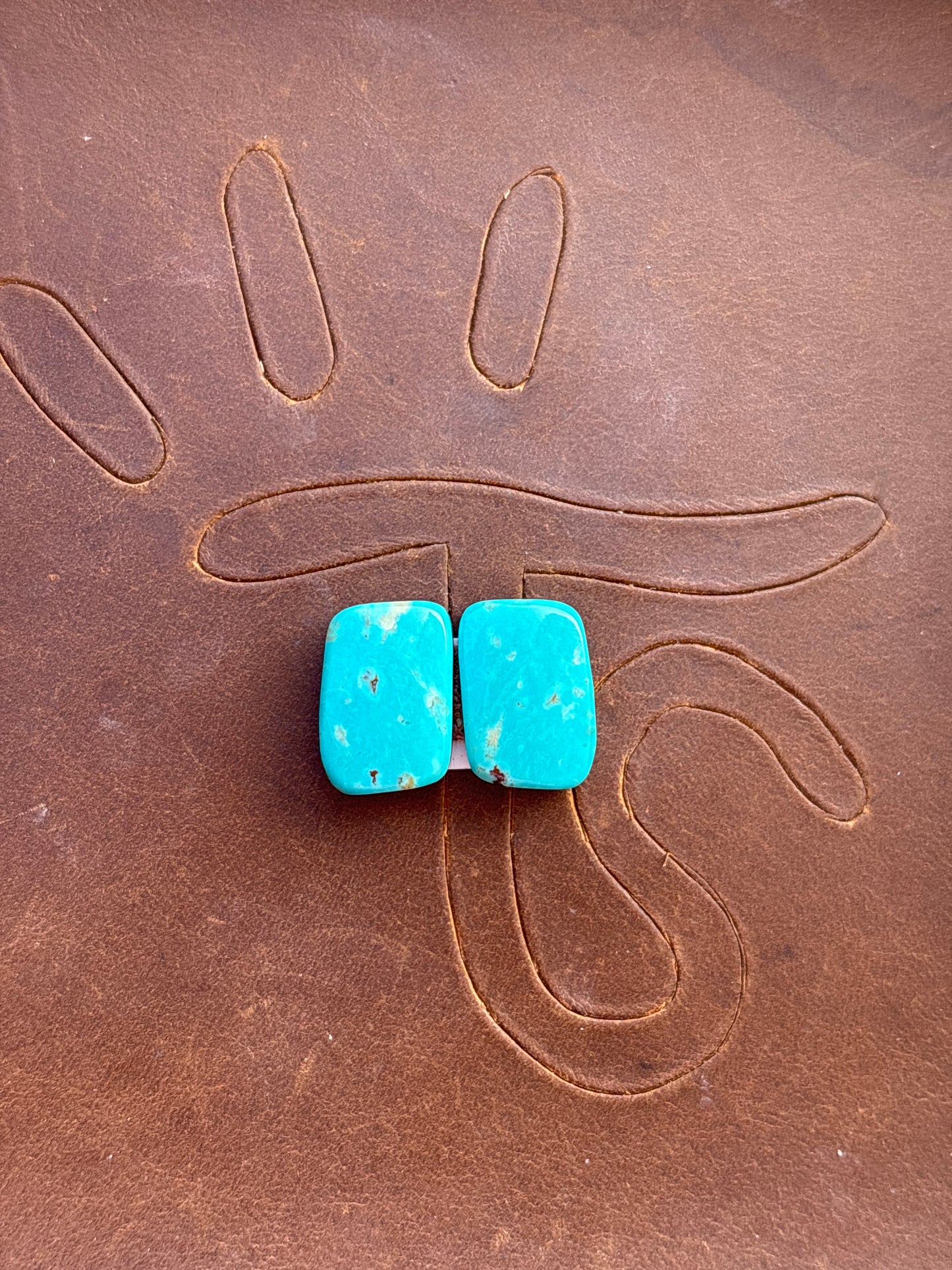 Turquoise Earrings Cabochon Set