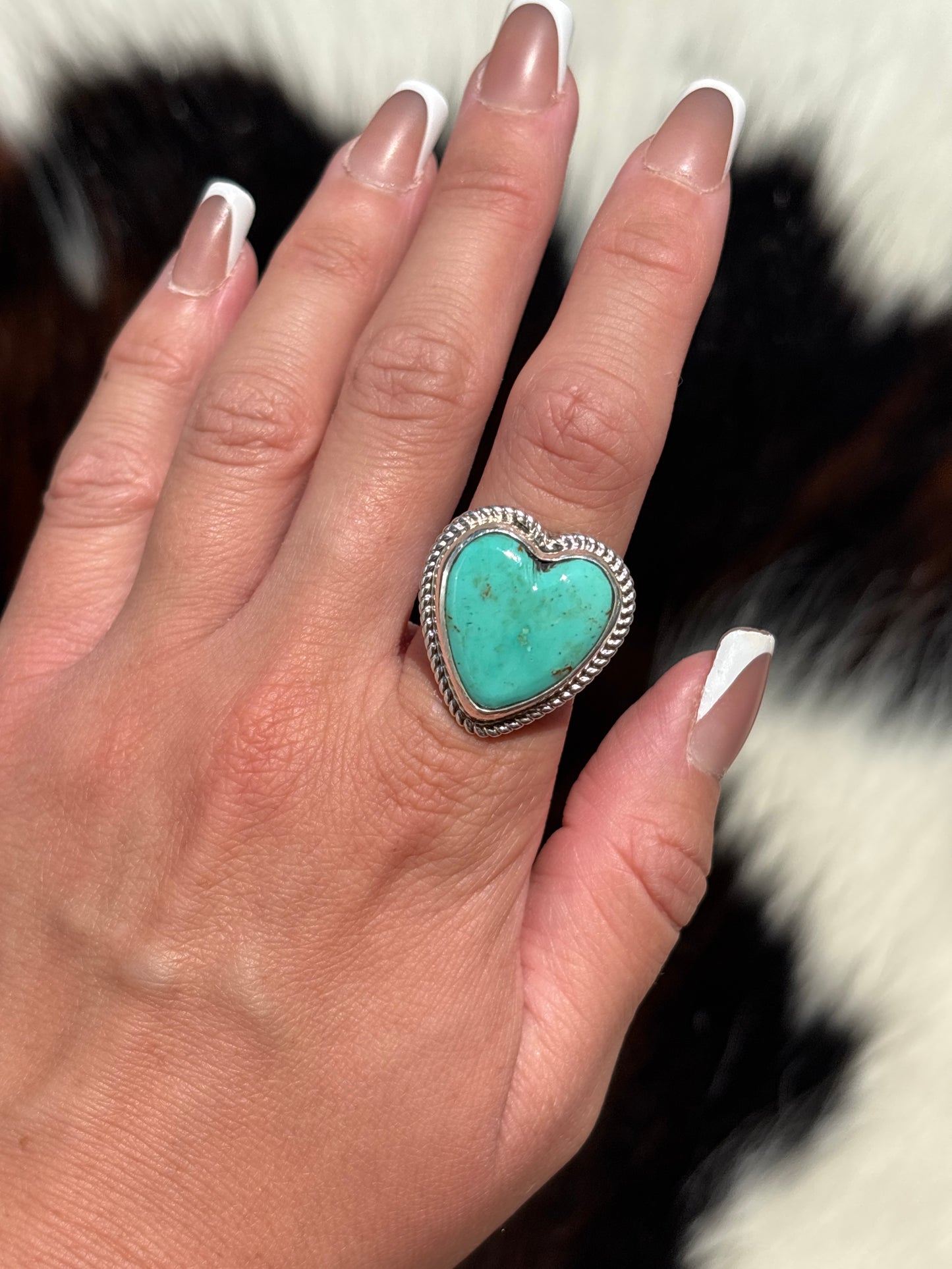 Native American, Hand-Made, Turquoise & Sterling Silver Ring