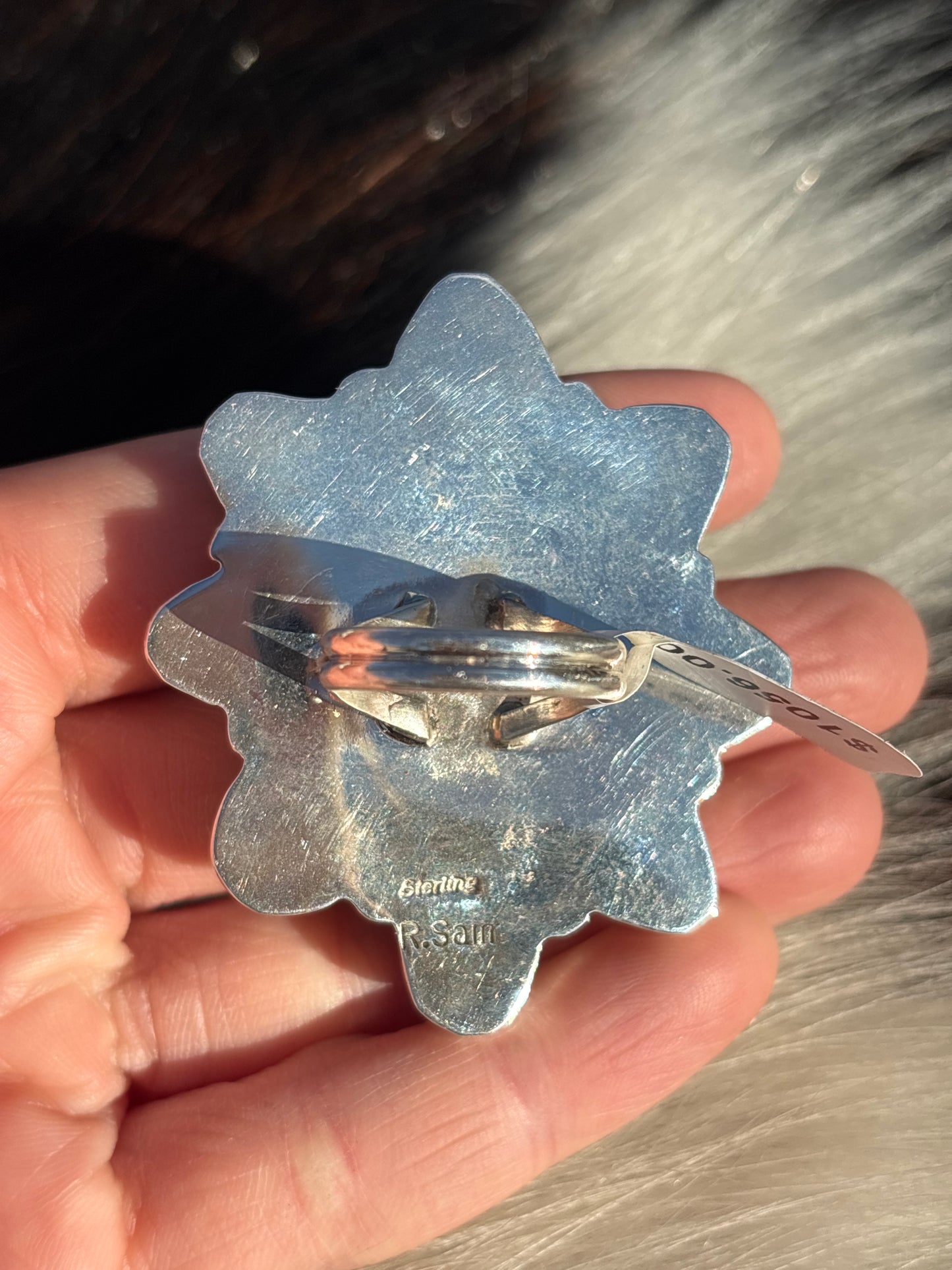 Native American, Hand-Made, Sierra Bella Turquoise & Sterling Silver Cluster Ring