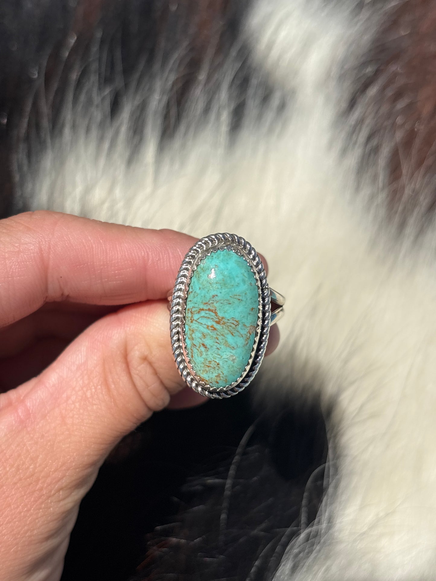 Native American, Hand-Made, Turquoise & Sterling Silver Ring