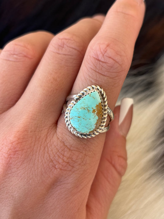 Native American, Hand-Made, Turquoise & Sterling Silver Ring