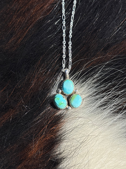 Native American, Hand-Made, Sierra Bella Turquoise & Sterling Silver Necklace