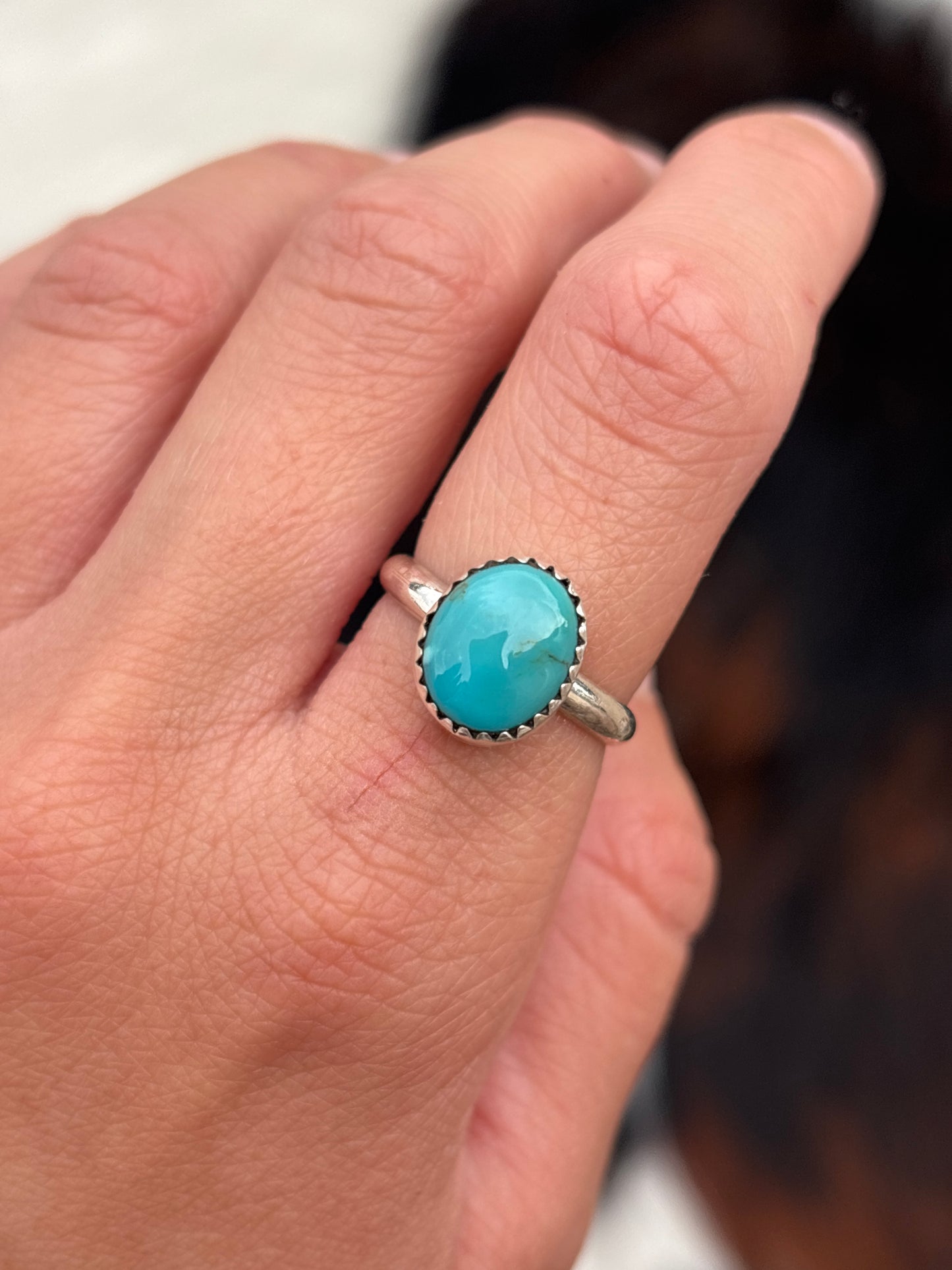 Native American, Hand-Made, Turquoise & Sterling Silver Ring