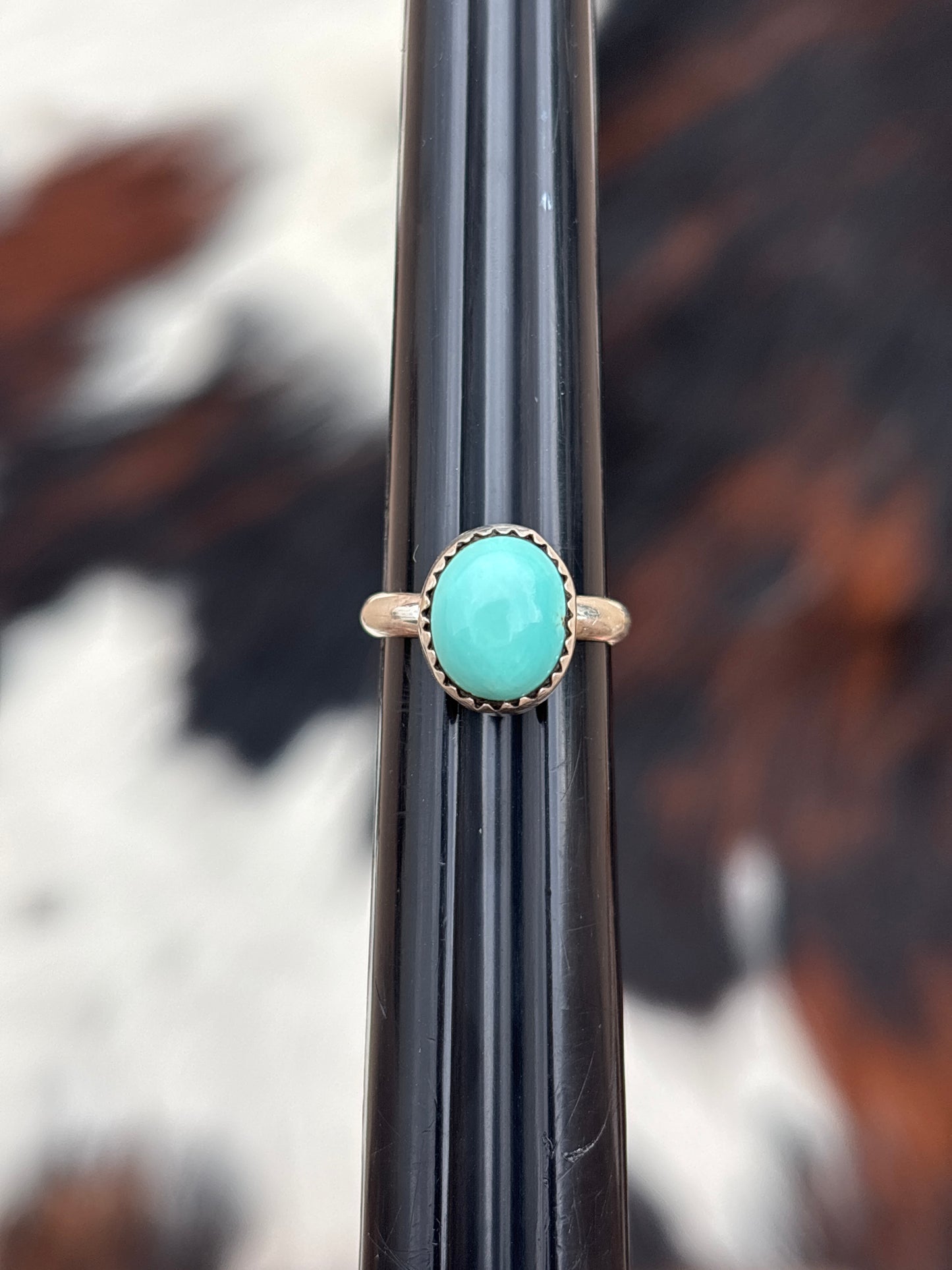 Native American, Hand-Made, Turquoise & Sterling Silver Ring