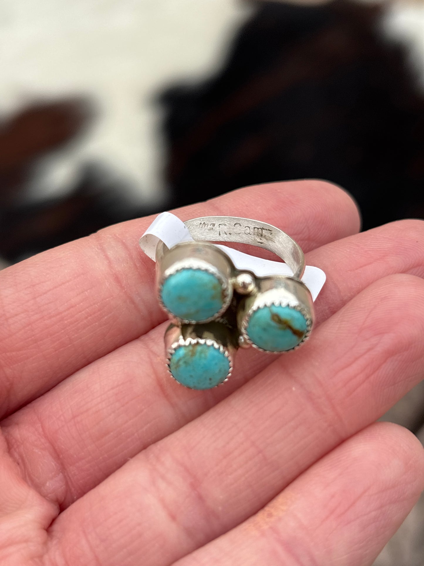 Native American, Hand-Made, Turquoise & Sterling Silver Ring