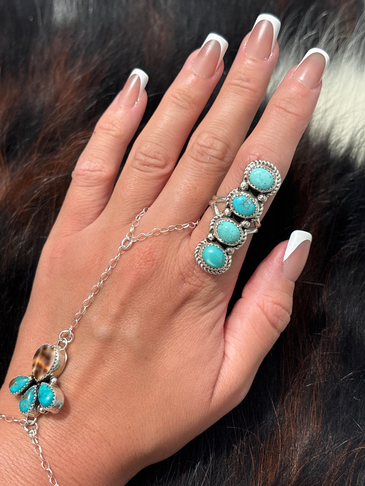 Native American, Hand-Made, Turquoise & Sterling Silver Ring