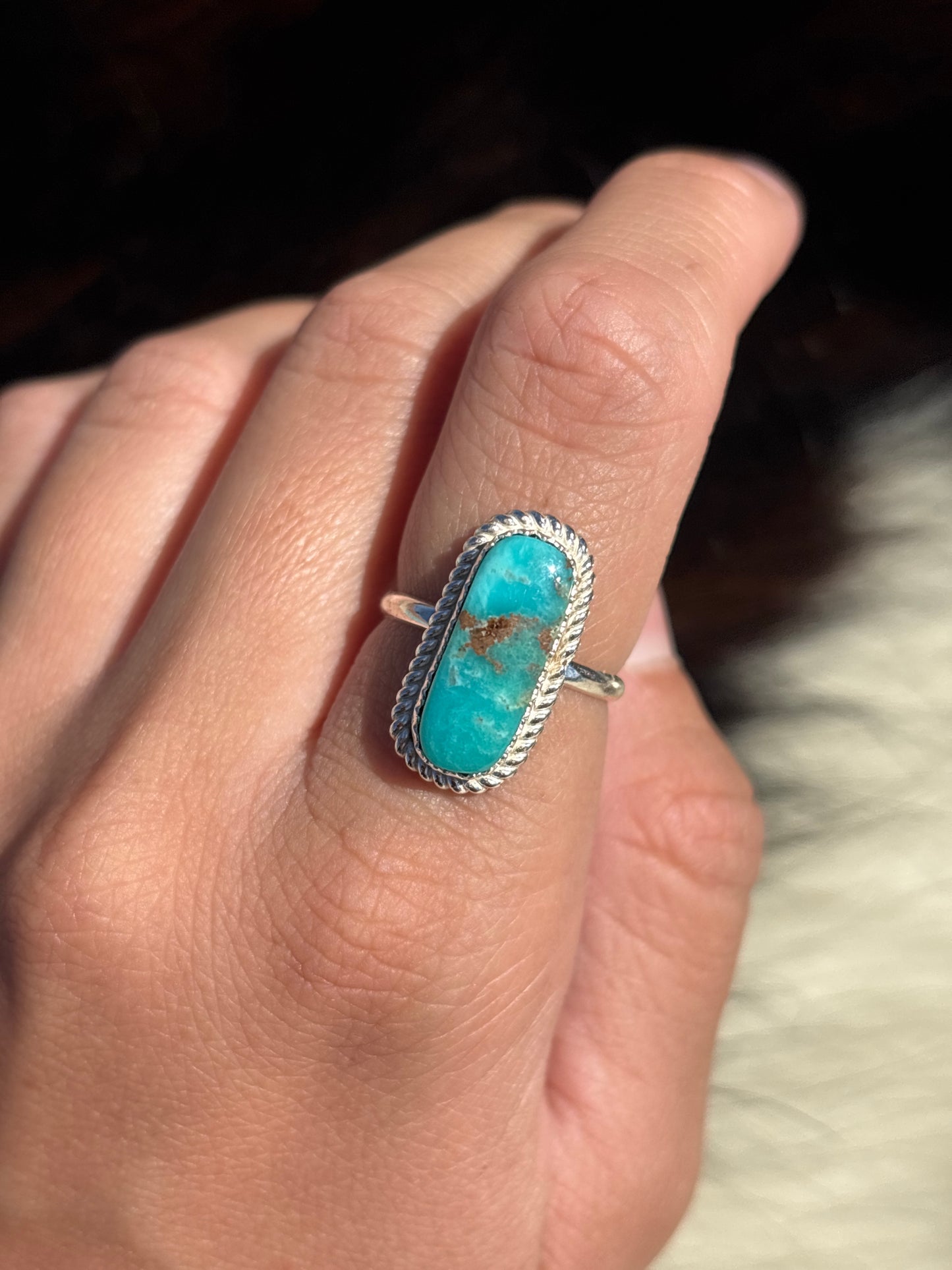 Native American, Hand-Made, Turquoise & Sterling Silver Ring