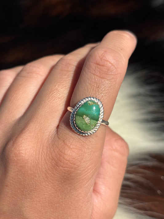 Native American, Hand-Made, Turquoise & Sterling Silver Ring