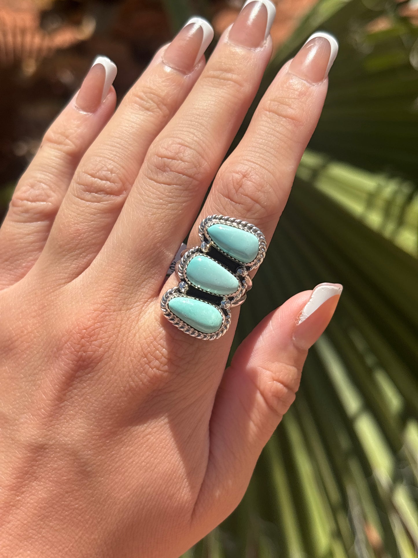 Native American, Hand-Made, Turquoise & Sterling Silver Ring