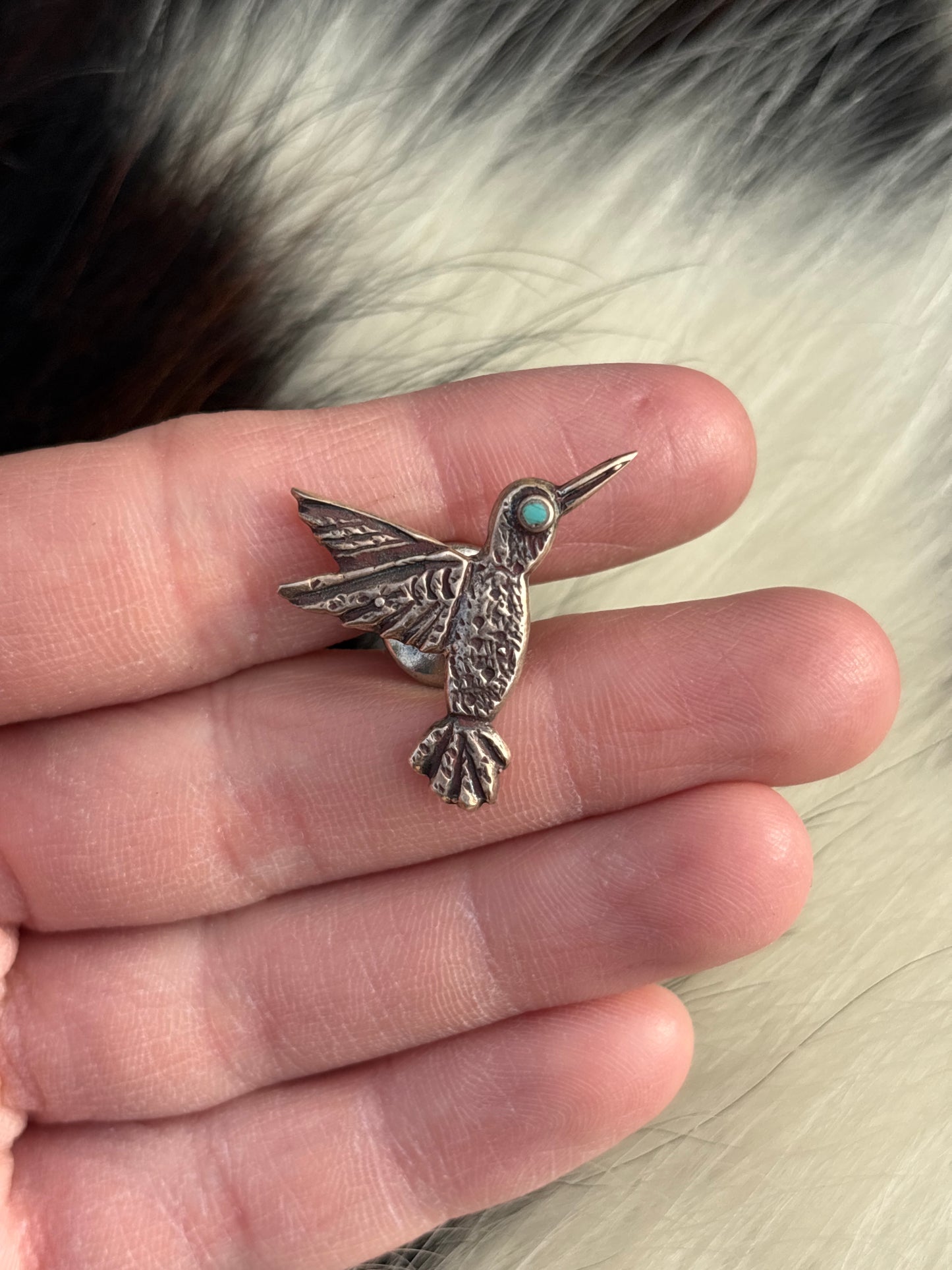Vintage Native American, Hand-Made, & Sterling Silver Pin