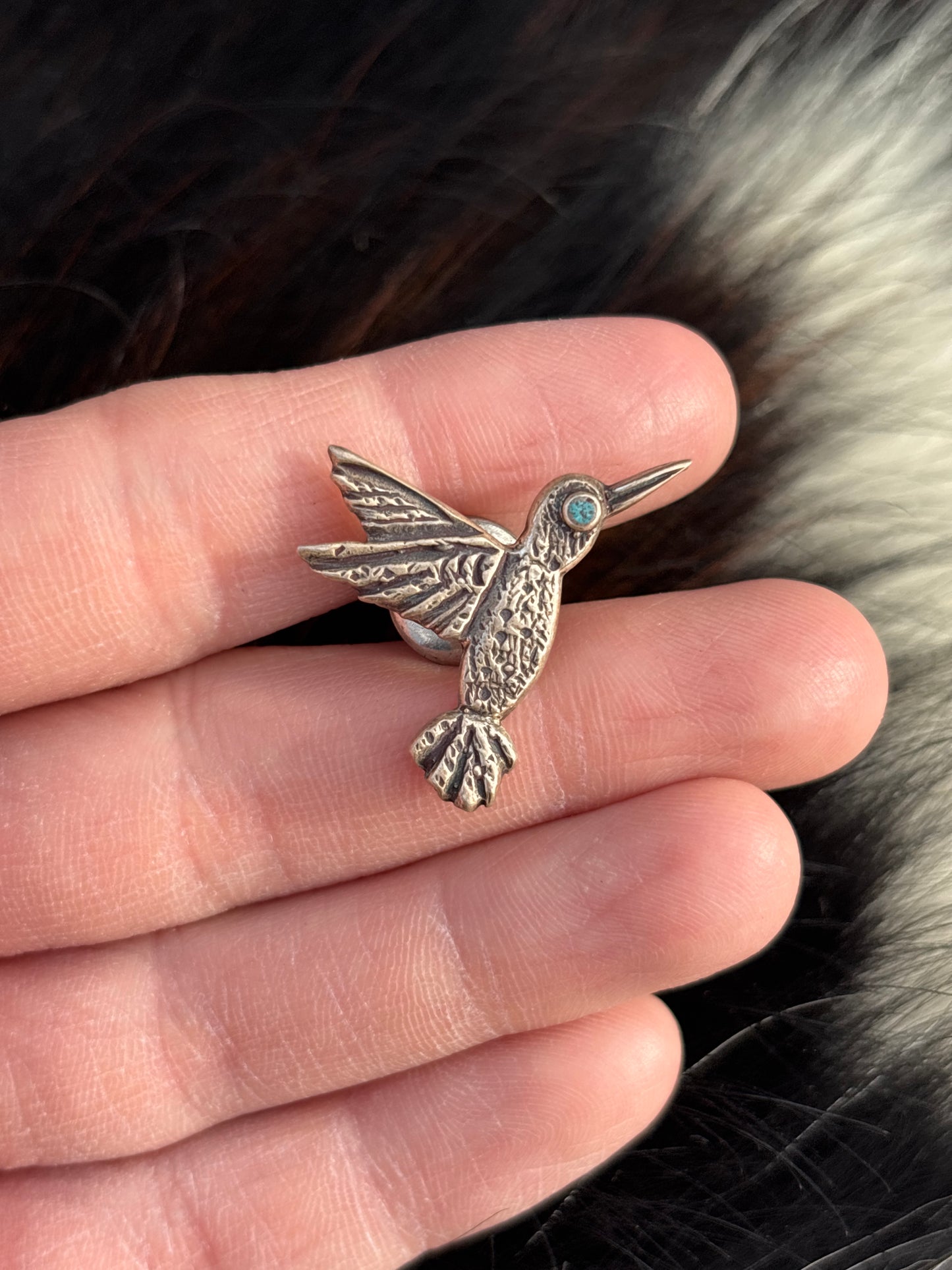 Vintage Native American, Hand-Made, & Sterling Silver Pin