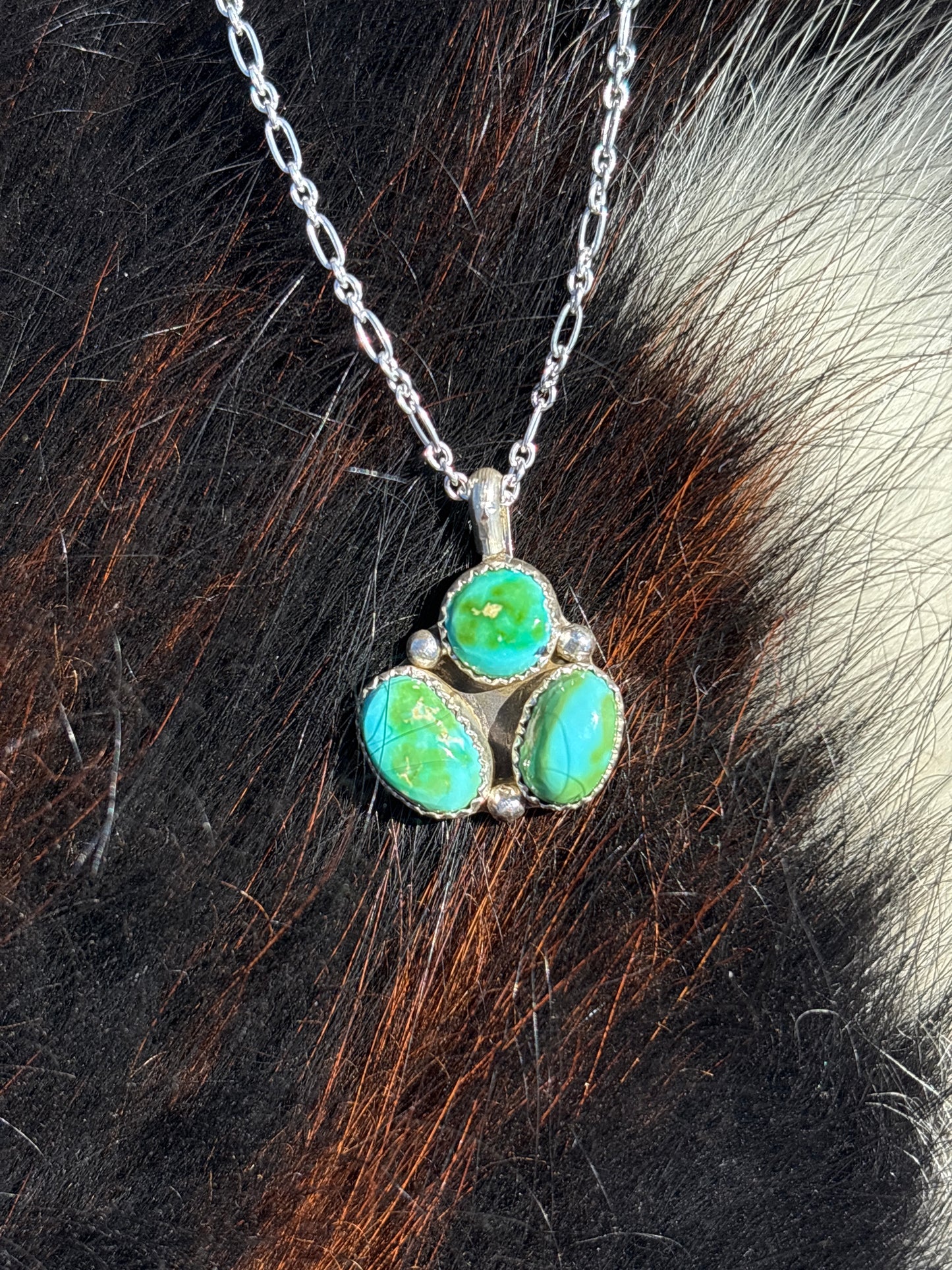 Native American, Hand-Made, Sierra Bella Turquoise & Sterling Silver Necklace