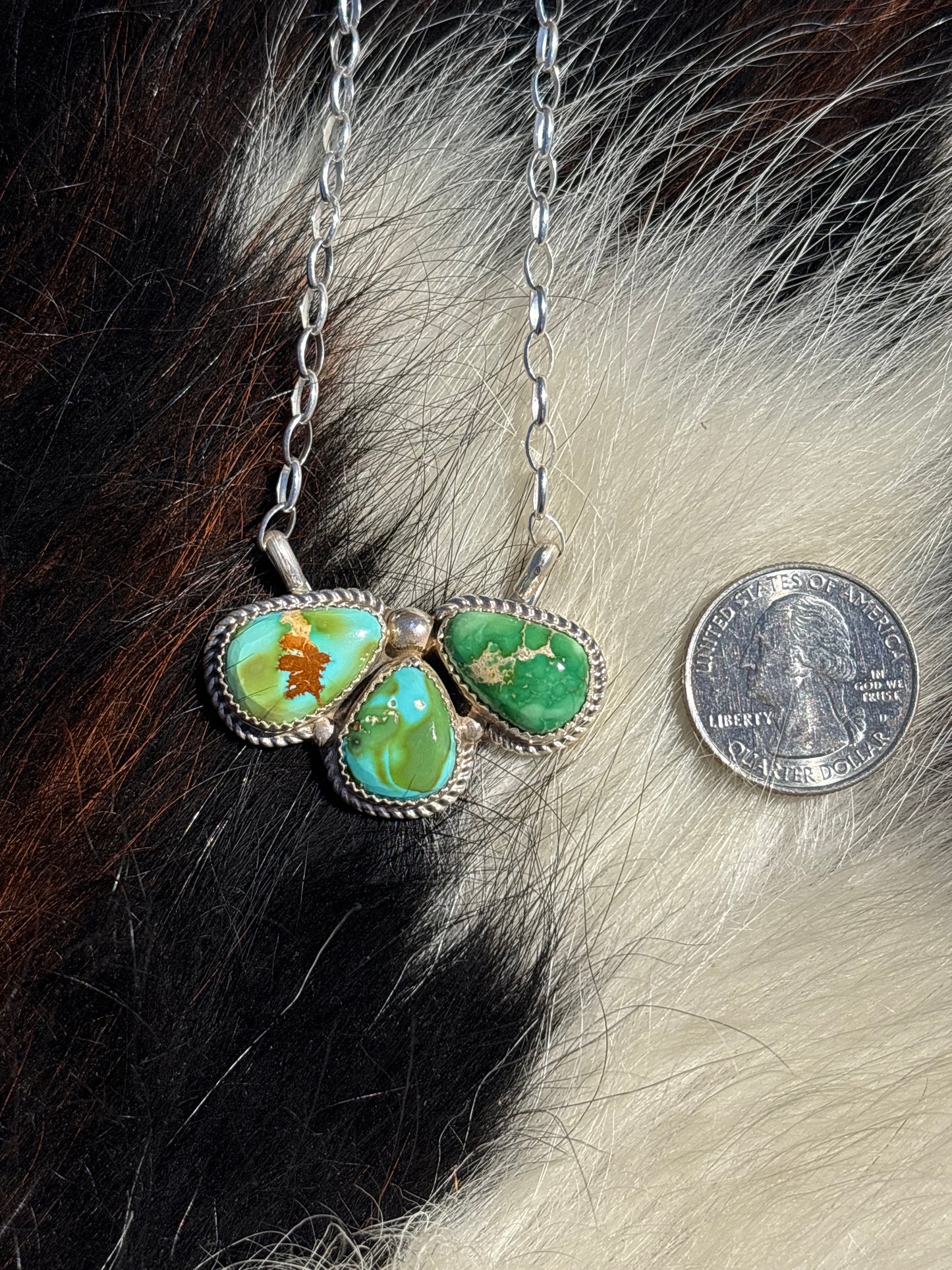 Native American, Hand-Made, Sierra Bella Turquoise & Sterling Silver Necklace