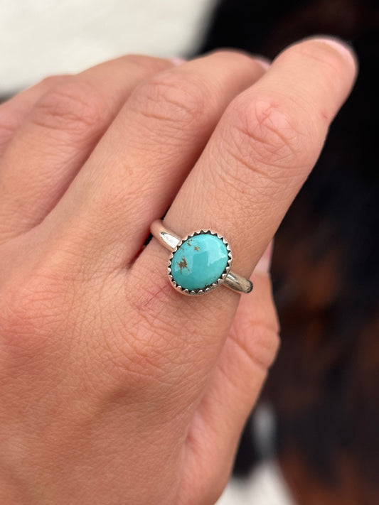 Native American, Hand-Made, Turquoise & Sterling Silver Ring